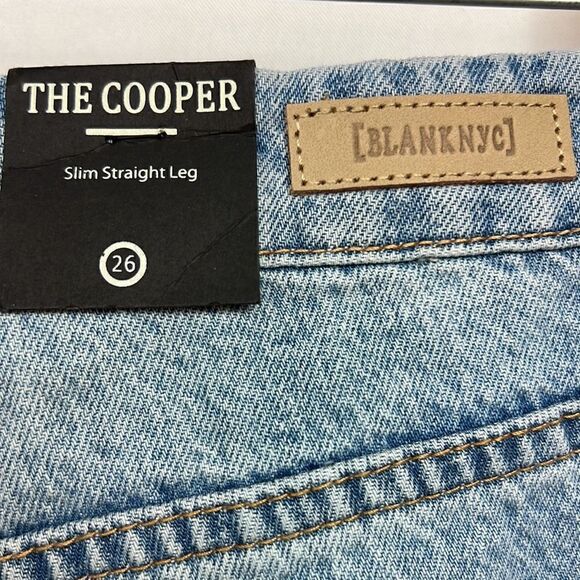 Blank NYC the Cooper long Slim Straight leg button fly jeans size 25 NWT - Picture 9 of 13